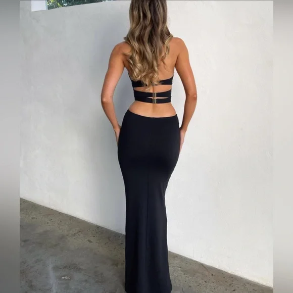 Outcast Clothing Black Maxi Dress Size XS - Picture 4 of 5